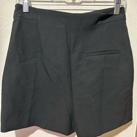 Zara Black High Waist Shorts with Gold Buttons - Picture 2 of 5